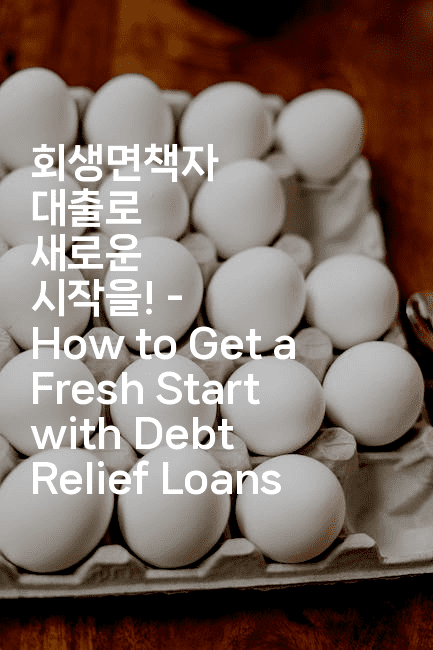 회생면책자 대출로 새로운 시작을! - How to Get a Fresh Start with Debt Relief Loans-뿅망치 생활정보