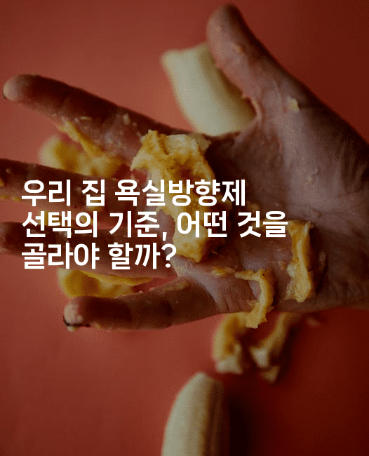 우리 집 욕실방향제 선택의 기준, 어떤 것을 골라야 할까?