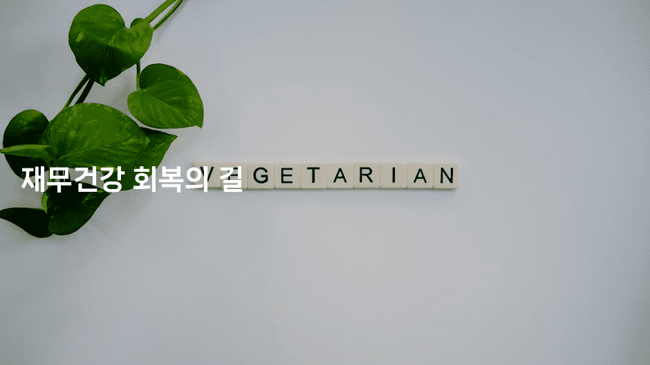 재무건강 회복의 길-뿅망치 생활정보