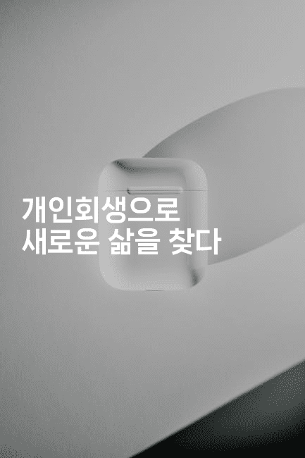 개인회생으로 새로운 삶을 찾다-뿅망치 생활정보