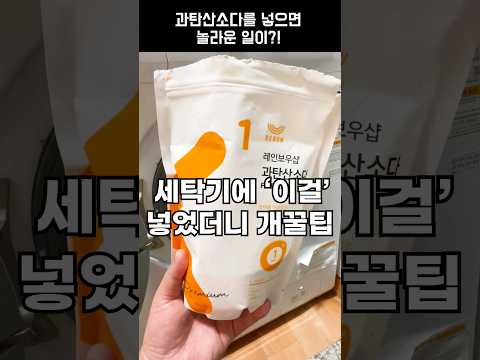 세탁기에 과탄산소다를 넣었더니 생기는 개꿀팁