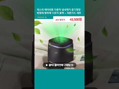 제스퍼 에어피톤 자동차 냄새제거 공기청정 방향제 탈취제 디퓨저 블랙 + 피톤치드 세트